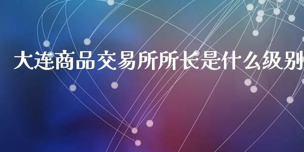 大连商品交易所所长是什么级别_https://wap.sdxiaoxijinshu.com_期货_第1张