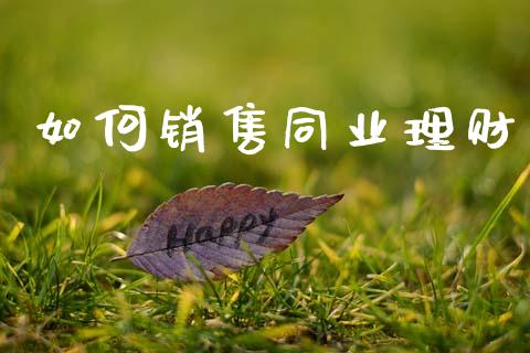如何销售同业理财_https://wap.sdxiaoxijinshu.com_理财_第1张