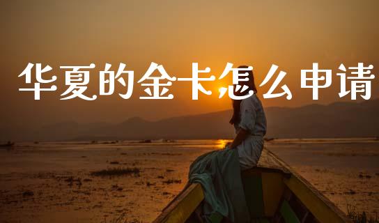 华夏的金卡怎么申请_https://wap.sdxiaoxijinshu.com_金融_第1张