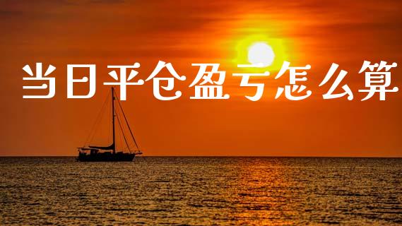当日平仓盈亏怎么算_https://wap.sdxiaoxijinshu.com_期货_第1张