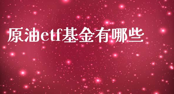 原油etf基金有哪些_https://wap.sdxiaoxijinshu.com_理财_第1张