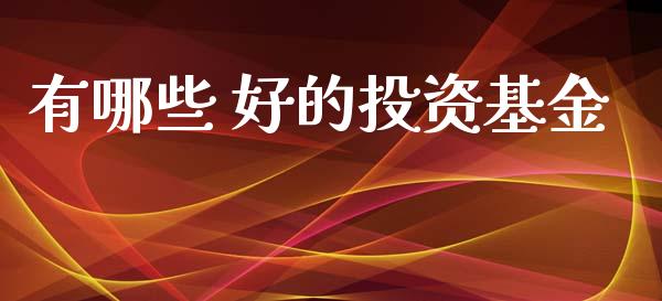 有哪些 好的投资基金_https://wap.sdxiaoxijinshu.com_理财_第1张