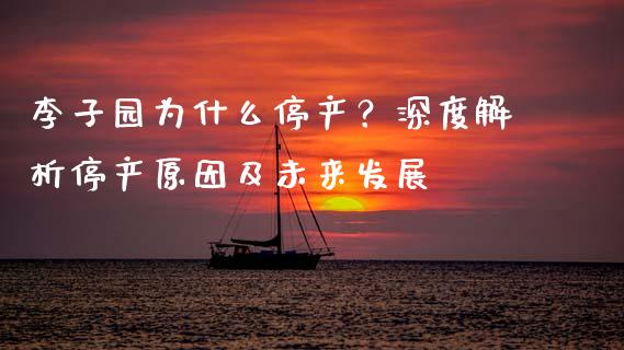 李子园为什么停产？深度解析停产原因及未来发展_https://wap.sdxiaoxijinshu.com_财经_第1张