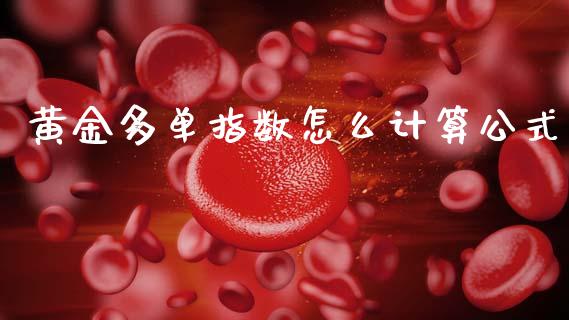 黄金多单指数怎么计算公式_https://wap.sdxiaoxijinshu.com_财经_第1张