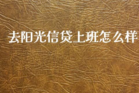 去阳光信贷上班怎么样_https://wap.sdxiaoxijinshu.com_理财_第1张