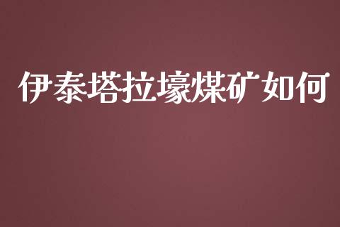 伊泰塔拉壕煤矿如何_https://wap.sdxiaoxijinshu.com_期货_第1张