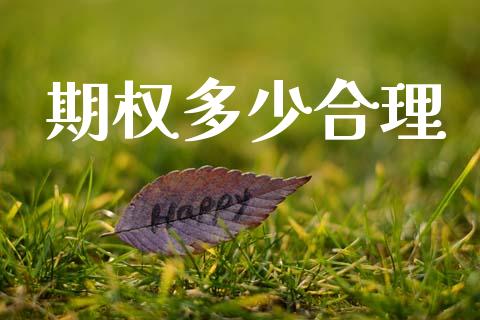 期权多少合理_https://wap.sdxiaoxijinshu.com_期货_第1张