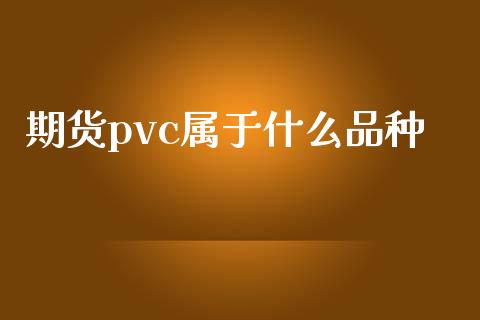 期货pvc属于什么品种_https://wap.sdxiaoxijinshu.com_期货_第1张