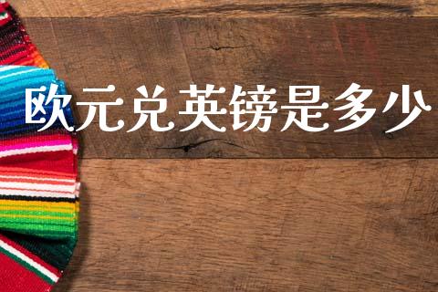 欧元兑英镑是多少_https://wap.sdxiaoxijinshu.com_财经_第1张
