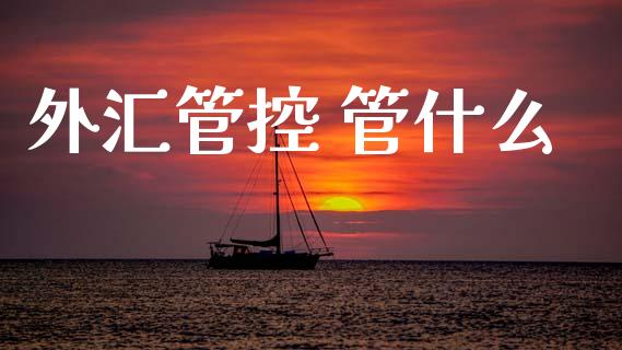 外汇管控 管什么_https://wap.sdxiaoxijinshu.com_财经_第1张