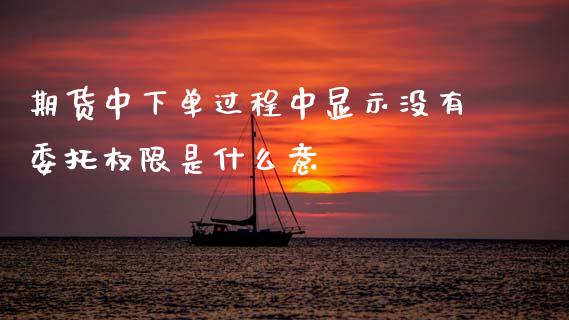 期货中下单过程中显示没有委托权限是什么意_https://wap.sdxiaoxijinshu.com_期货_第1张