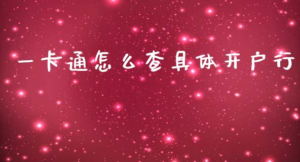 一卡通怎么查具体开户行_https://wap.sdxiaoxijinshu.com_金融_第1张