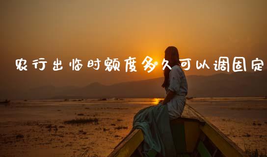 农行出临时额度多久可以调固定_https://wap.sdxiaoxijinshu.com_理财_第1张