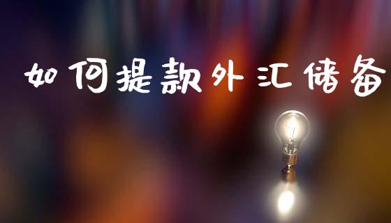 如何提款外汇储备_https://wap.sdxiaoxijinshu.com_财经_第1张