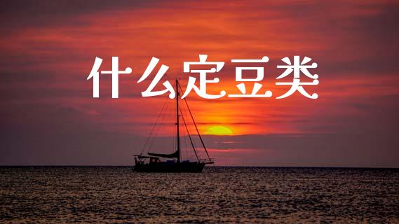 什么定豆类_https://wap.sdxiaoxijinshu.com_期货_第1张