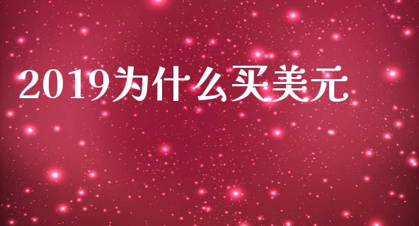 2019为什么买美元_https://wap.sdxiaoxijinshu.com_财经_第1张