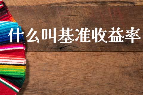 什么叫基准收益率_https://wap.sdxiaoxijinshu.com_理财_第1张