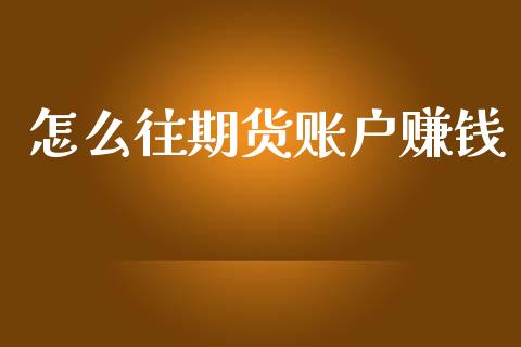怎么往期货账户赚钱_https://wap.sdxiaoxijinshu.com_期货_第1张