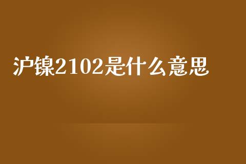 沪镍2102是什么意思_https://wap.sdxiaoxijinshu.com_期货_第1张