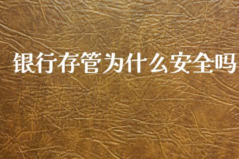 银行存管为什么安全吗_https://wap.sdxiaoxijinshu.com_理财_第1张