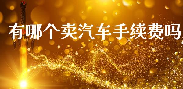 有哪个卖汽车手续费吗_https://wap.sdxiaoxijinshu.com_理财_第1张