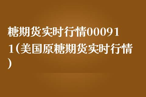 糖期货实时行情000911(美国原糖期货实时行情)_https://wap.sdxiaoxijinshu.com_金融_第1张