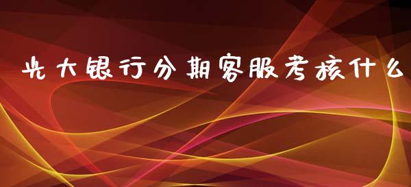光大银行分期客服考核什么_https://wap.sdxiaoxijinshu.com_金融_第1张