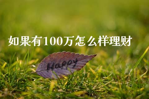 如果有100万怎么样理财_https://wap.sdxiaoxijinshu.com_理财_第1张