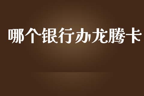 哪个银行办龙腾卡_https://wap.sdxiaoxijinshu.com_理财_第1张