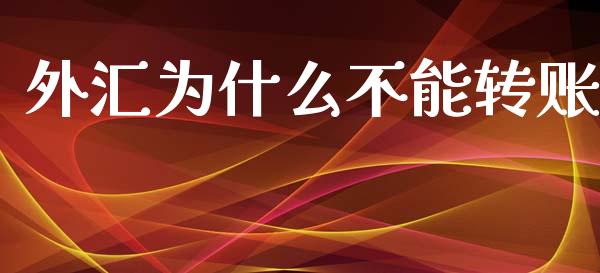 外汇为什么不能转账_https://wap.sdxiaoxijinshu.com_财经_第1张