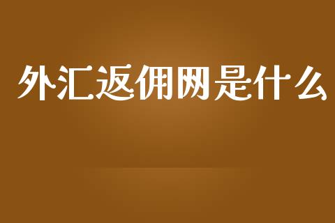 外汇返佣网是什么_https://wap.sdxiaoxijinshu.com_财经_第1张