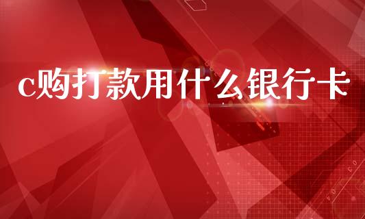 c购打款用什么银行卡_https://wap.sdxiaoxijinshu.com_金融_第1张