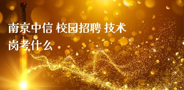 南京中信 校园招聘 技术岗考什么_https://wap.sdxiaoxijinshu.com_金融_第1张