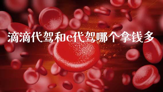 滴滴代驾和e代驾哪个拿钱多_https://wap.sdxiaoxijinshu.com_期货_第1张