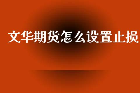 文华期货怎么设置止损_理财_第1张_金融万问站 文华期货怎么设置止损_https://wap.sdxiaoxijinshu.com_理财_第1张