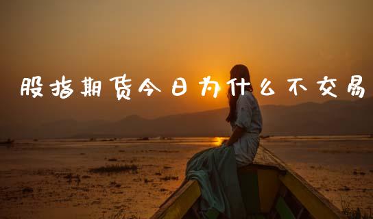 股指期货今日为什么不交易_https://wap.sdxiaoxijinshu.com_财经_第1张