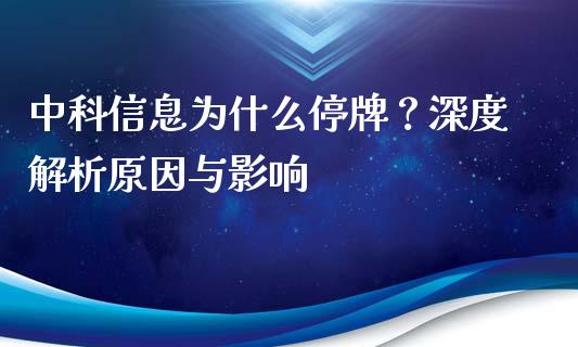 中科信息为什么停牌？深度解析原因与影响_https://wap.sdxiaoxijinshu.com_金融_第1张