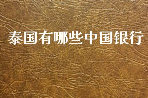 泰国有哪些中国银行_https://wap.sdxiaoxijinshu.com_财经_第1张