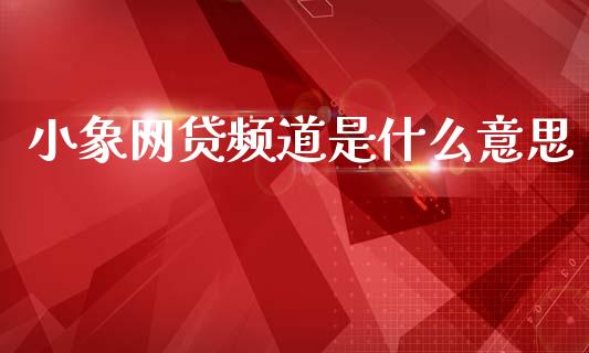 小象网贷频道是什么意思_https://wap.sdxiaoxijinshu.com_理财_第1张