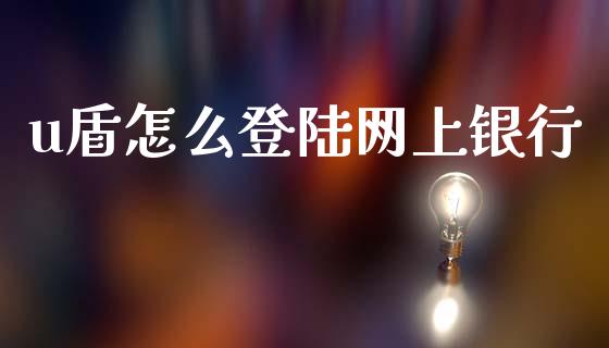 u盾怎么登陆网上银行_https://wap.sdxiaoxijinshu.com_金融_第1张