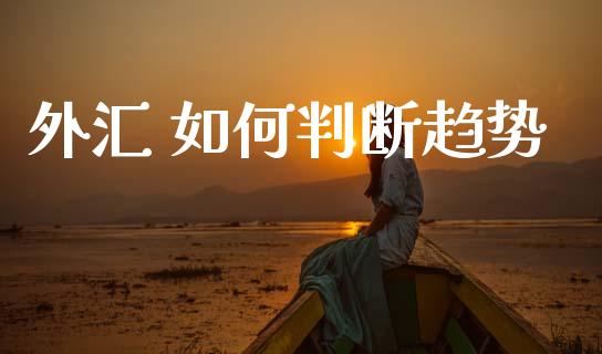 外汇 如何判断趋势_https://wap.sdxiaoxijinshu.com_财经_第1张
