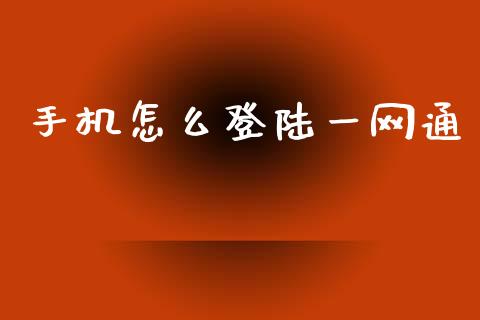 手机怎么登陆一网通_https://wap.sdxiaoxijinshu.com_金融_第1张