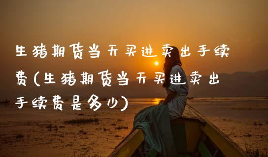 生猪期货当天买进卖出手续费(生猪期货当天买进卖出手续费是多少)_https://wap.sdxiaoxijinshu.com_财经_第1张