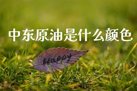 中东原油是什么颜色_https://wap.sdxiaoxijinshu.com_期货_第1张