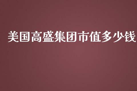 美国高盛集团市值多少钱_https://wap.sdxiaoxijinshu.com_财经_第1张