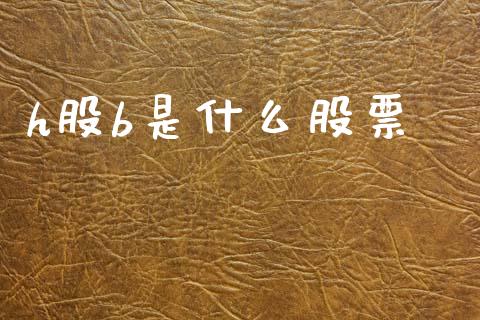 h股b是什么股票_https://wap.sdxiaoxijinshu.com_理财_第1张