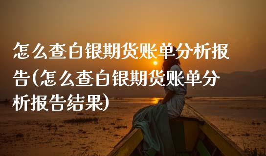 怎么查白银期货账单分析报告(怎么查白银期货账单分析报告结果)_https://wap.sdxiaoxijinshu.com_期货_第1张