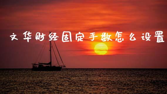 文华财经固定手数怎么设置_https://wap.sdxiaoxijinshu.com_期货_第1张