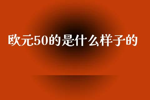 欧元50的是什么样子的_https://wap.sdxiaoxijinshu.com_财经_第1张
