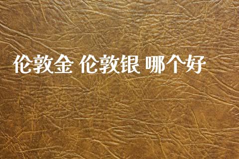 伦敦金 伦敦银 哪个好_https://wap.sdxiaoxijinshu.com_期货_第1张